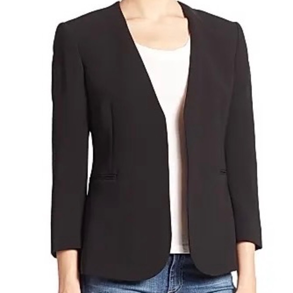 Theory Lindrayia B Admiral Crepe Jacket Black